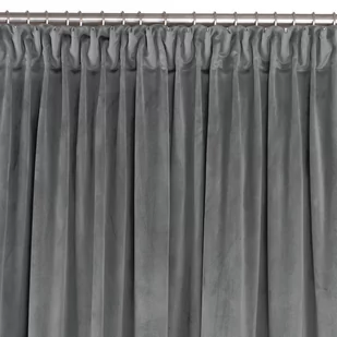 Zasłona VILA kolor grafitowy styl klasyczny taśma smok transparentna 10 cm velvet 135x245 homede - CURT/HOM/VILA/VELVET/PLEAT/D/ - Zasłony - miniaturka - grafika 1