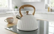 Czajniki na gaz - Czajnik tradycyjny 2,8 L Henry biały nierdzewny - miniaturka - grafika 1