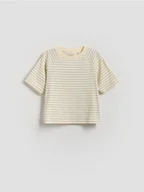 Bluzki dla niemowląt - Reserved - Bawełniany t-shirt - jasnożółty - miniaturka - grafika 1