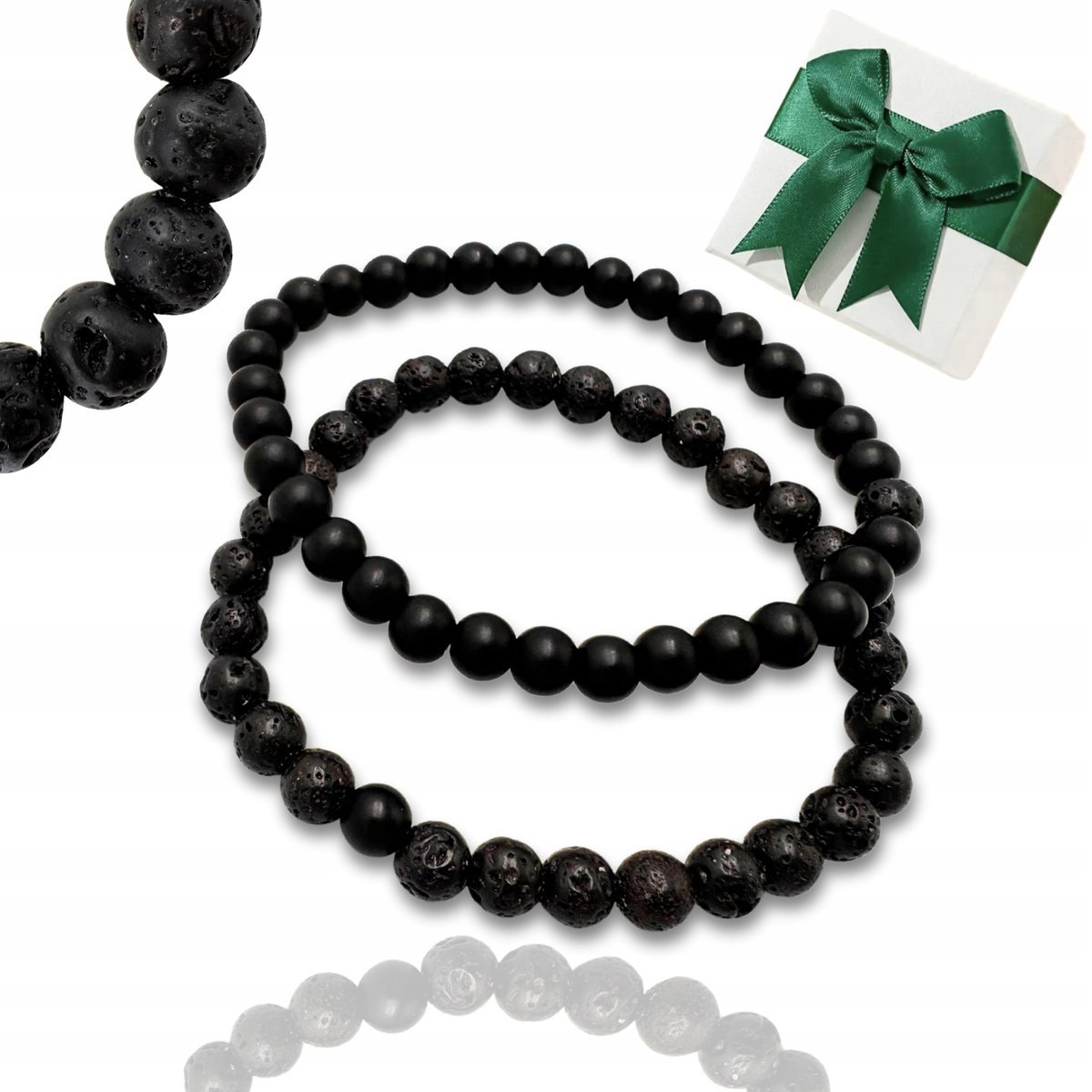 Czarny Turmalin Obsydian Onyks Bransoletka Męska Damska Szczęście Ochrona