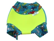 Pieluchy - Neonowa żółta pieluszka neoprenowa na basen M - miniaturka - grafika 1