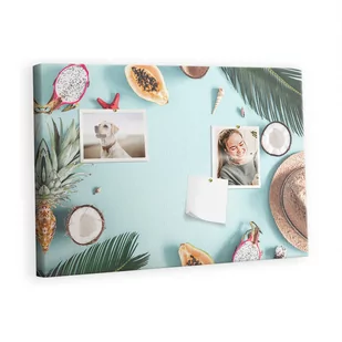 Kolorowy Organizer - Tablica Korkowa z Pinezkami - Letnia kompozycja 60x40 cm - Tablice i flipcharty - miniaturka - grafika 1