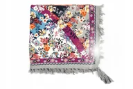 Apaszki i szaliki damskie - Chusta damska modna kwiatowa frędzle duża folk - miniaturka - grafika 1