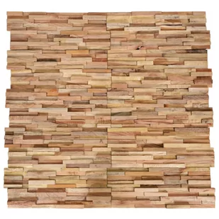 VidaXL Ścienne panele okładzinowe 3D, 10 szt., 1,08 m, drewno tekowe 326178 - Płytki ceramiczne - miniaturka - grafika 1
