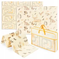 Dwustronna mata piankowa składana 180x120x1cm - Magiczny Las/Jesienne Ulice