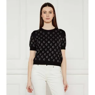 GUESS Bluzka JASMINE Regular Fit - Bluzki damskie - miniaturka - grafika 1