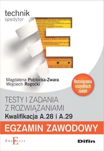 Difin Egzamin zawodowy Testy i zadania z rozwiązaniami. Kwalifikacja  A.28 i A.29 - MAGDALENA POBŁOCKA-ZWARA - Podręczniki dla liceum - miniaturka - grafika 1