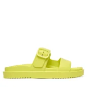 Klapki i japonki damskie - Klapki Tommy Hilfiger FW0FW08953 Żółty - miniaturka - grafika 1