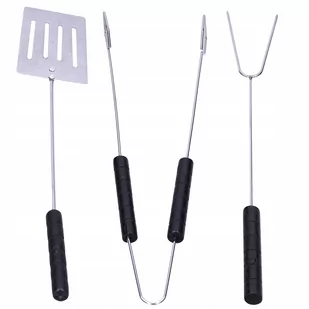 Przybory akcesoria do grillowania zestaw do grilla 3 el. szczypce łopatka widelec kod: O-142607 + Sprawdź na SuperWnetrze.pl - Zestawy do grillowania - miniaturka - grafika 1