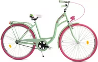 Rowery - Dallas Bike City 28 cali Jasnozielono-różowy - miniaturka - grafika 1