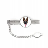 Spinki do mankietów i krawatów - Malinois pies geometryczny Spinka do krawata - miniaturka - grafika 1