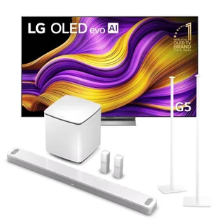 Telewizor LG OLED83G54LW + Bose Smart Ultra + Bass Module 700 + Surround Speakers 700 + Omnijewel Floor Stand (komplet/biały) - Telewizory - miniaturka - grafika 1