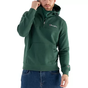 Bluza Champion Half-Zip Heavy Fleece Hoodie 217866-GS568 - zielona - Bluzy sportowe męskie - miniaturka - grafika 1