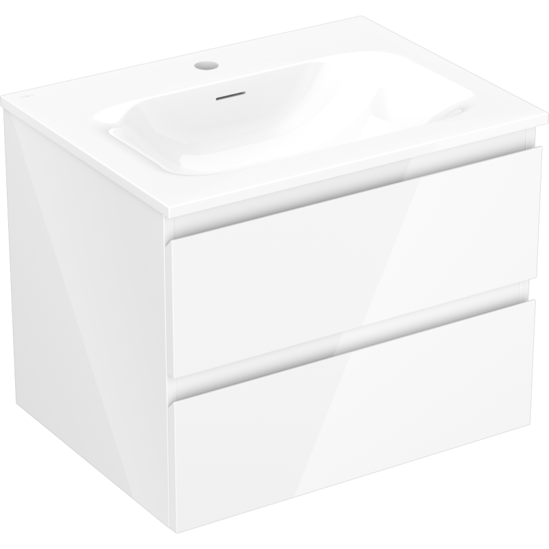 Mexen Orio szafka łazienkowa 60 cm z umywalką Vela, 2 szuflady, biała połysk - 91A10-06047-2-BFF00-W23M00