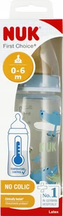 NUK NUK BUTELKA 300ML SMOCZ 0-6M NIEB FC 10741927 - Butelki dla niemowląt - miniaturka - grafika 1