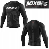 Kimona, stroje i obuwie - Koszulka Rashguard Z Długim Rękawem Męski Extreme Hobby Bold Boxing R. S - miniaturka - grafika 1