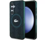 Etui i futerały do telefonów - Lacoste IML Blend Monogram MagSafe do Samsung Galaxy S24 Zielony - miniaturka - grafika 1