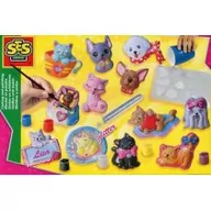 Zabawki kreatywne - Odlewy gipsowe - Kotki i Pieski z brokatem Ses Creative - miniaturka - grafika 1