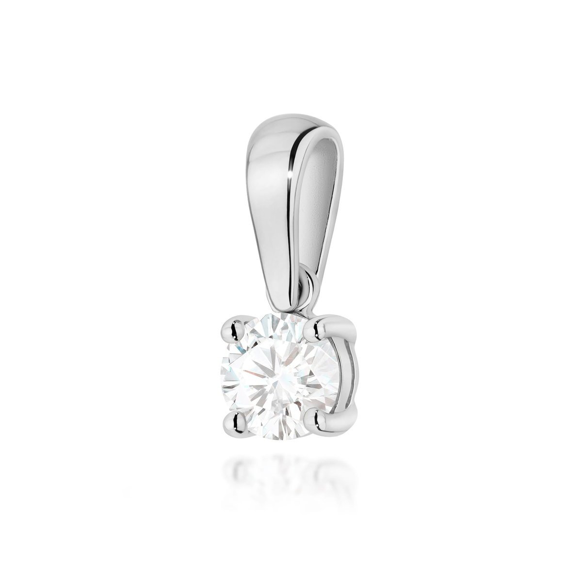 Złota zawieszka / wisiorek Diament 0,70ct białe złoto pr. 585