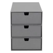 Akcesoria na biurko - Szary organizer z 3 szufladkami Bigso Box of Sweden Ingrid - miniaturka - grafika 1