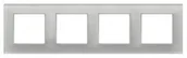 Klawisze i ramki - Ospel ARIA Ramka poczwórna białe szkło ARIA R-4UGC/31/00 - miniaturka - grafika 1