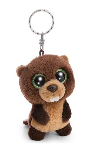 NICI Glubschis 63041 brelok bóbr Bobston, wierny pluszowy towarzysz do plecaka lub torby, zawieszka na klucze dla małych i dużych, 9 cm, brązowy