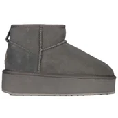 Botki damskie - Buty Emu Australia Stinger Micro Flatform W13082CHAR - szare - miniaturka - grafika 1