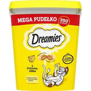 Dreamies Dreamies Megatub przysmaki dla kota Ser 2 x 350 g| Dostawa GRATIS od 89 zł + BONUS do pierwszego zamówienia - Przysmaki dla kotów - miniaturka - grafika 1