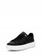 Sneakersy damskie - Sneakersy damskie Guess FLPDS4 FAL12 Blkbr DENESA4 36, Czarny - miniaturka - grafika 1