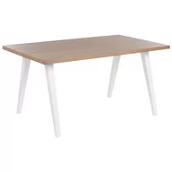 Stoły - Stół do jadalni 150 x 90 cm jasne drewno z białym LENISTER! - miniaturka - grafika 1