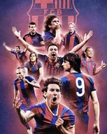 Podkładki pod mysz - PODKŁADKA POD MYSZ Nadruk 22x18 cm FC Barcelona Legendy Messi Tekst Prezent - miniaturka - grafika 1