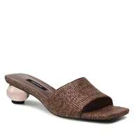 Klapki i japonki damskie - Klapki Gino Rossi V1022-03 Brązowy - miniaturka - grafika 1