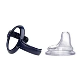 Akcesoria do karmienia - Zestaw ustnik niekapek i rączki do butelki, borówkowy, Everyday Baby - miniaturka - grafika 1