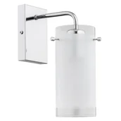 Lampy ścienne - Kinkiet ścienny Emilia chromowany przezroczysty 1xE27x15W styl nowoczesny wym: 27 x 17 cm szkło IP20 Alfa - miniaturka - grafika 1