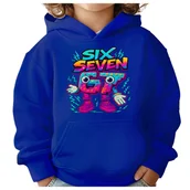 Bluzy dla dziewczynek - BLUZA DZIECIĘCA Z KAPTUREM 67 SIX SEVEN VIRAL 146-152 DLA DZIECKA PREZENT - miniaturka - grafika 1