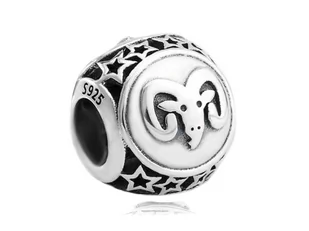 Pandora Valerio.pl Rodowany srebrny charms znak zodiaku baran srebro 925 BEAD24 BEAD24 - Charmsy - miniaturka - grafika 1