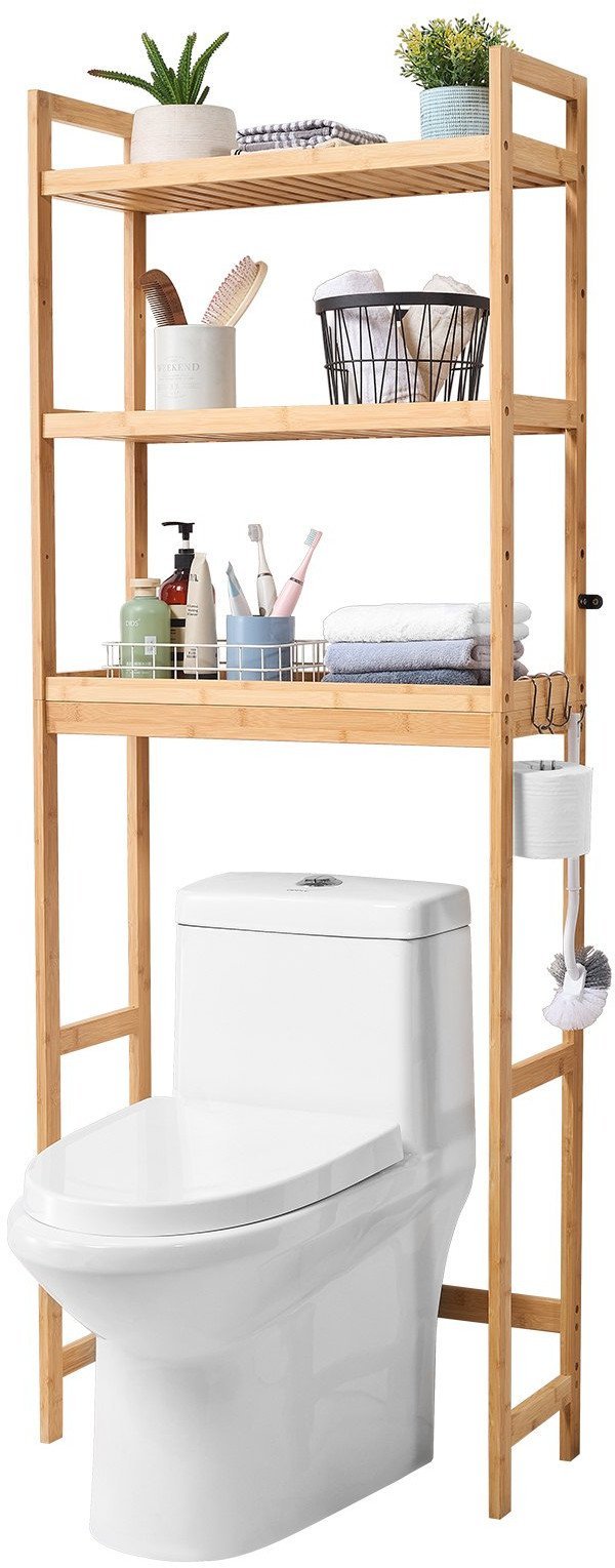 Szafka nad WC pralkę do łazienki półka regał 1,7 m Bambus