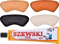 Akcesoria obuwnicze - CZTEROPAK Beżowe Białe Brązowe Czarne ZAPIĘTKI Poduszki SKÓRA Klej SZEWSKI - miniaturka - grafika 1