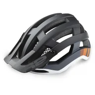 Kaski rowerowe - R2 Cross Helmet Black/Gray/White/Orange L Kask rowerowy - miniaturka - grafika 1