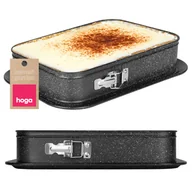 Formy do ciast - FORMA DO PIECZENIA TORTOWNICA BLACHA STAL NIERDZEWNA NON-STICK 40x28x9cm - miniaturka - grafika 1