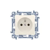 Gniazdka elektryczne - LEDart pojedyncze z uziemieniem kremowe CGZ1.01/41 Kontakt Simon10 - miniaturka - grafika 1