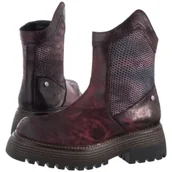 Botki damskie - Botki Bordowe 07130-23/00-8 (MA1461-b) Maciejka - miniaturka - grafika 1