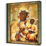 Ikony i obrazy sakralne - Obraz religijny na płótnie Matka Boża Częstochowska suknia Bursztynowo-Brylantowa - miniaturka - grafika 1