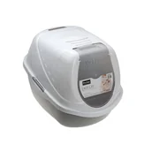 Kuwety dla kotów - Pet Inn Toaleta Easy Cat Szary 54x40x40 cm - miniaturka - grafika 1