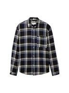 Koszule męskie - TOM TAILOR Denim koszula męska, 32332 - Black Blue Check, S - miniaturka - grafika 1