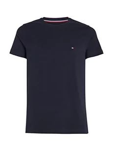 Tommy Hilfiger Męski T-shirt z krótkim rękawem Core Stretch Slim Fit, Desert Sky, S - Koszulki męskie - miniaturka - grafika 1