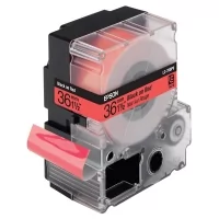 Epson LC-7RBP9 Pastel Black on Red tape 36mm x 9m C53S628401 - Taśmy do drukarek barwiące - miniaturka - grafika 2