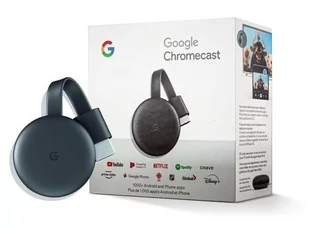 Google Chromecast 3 czarny - TV Dongle - miniaturka - grafika 1