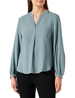 Bluzki damskie - s.Oliver Bernd Freier GmbH & Co. KG Damska bluzka z długim rękawem, niebiesko-zielona, 46, Niebieski zielony, 46 - miniaturka - grafika 1