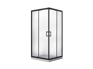 BESCO Besco MODERN BLACK Kabina kwadratowa 90x90 Czarna MKB-90-190-C - Kabiny prysznicowe - miniaturka - grafika 2